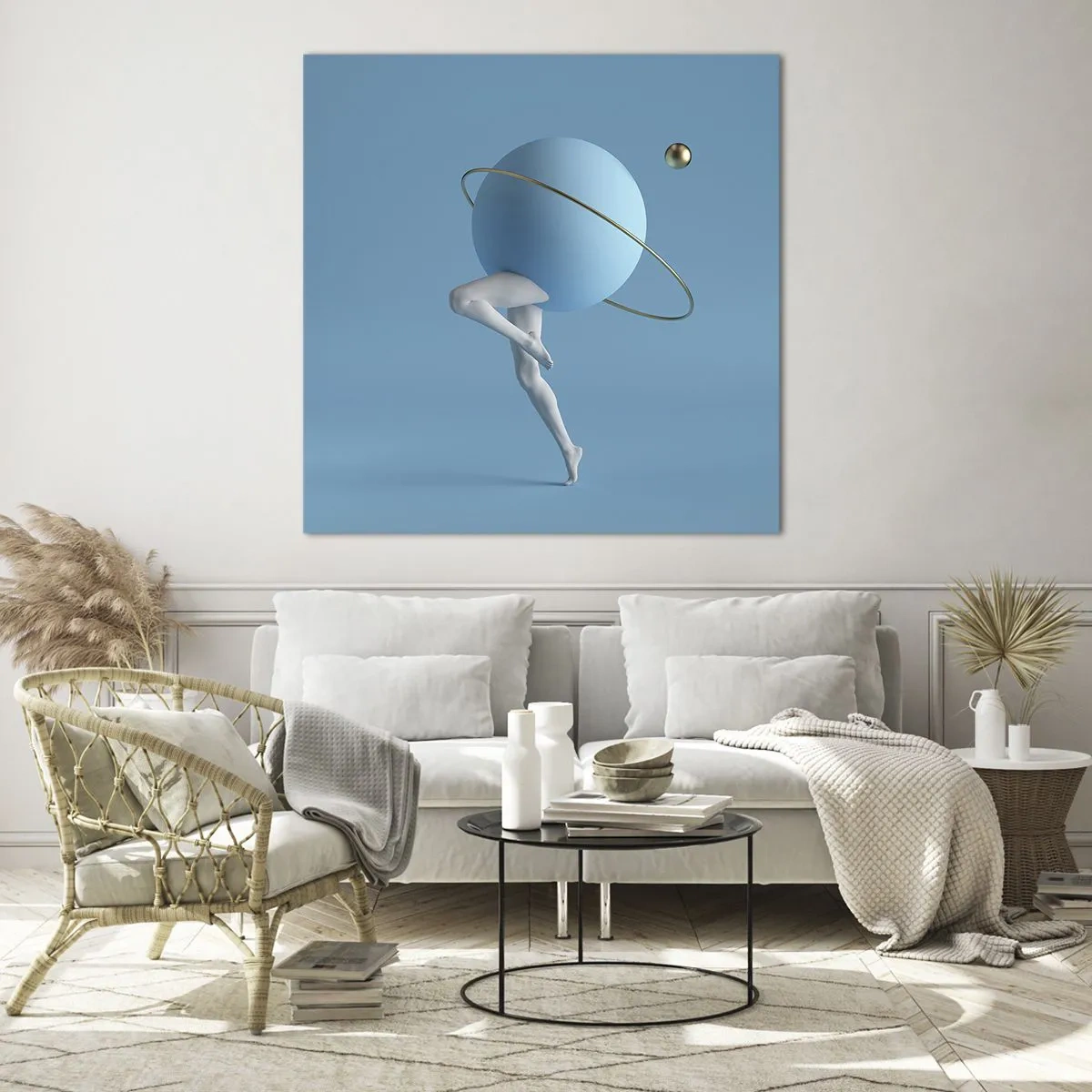 Obraz na skle - Šialenstvo planét - 40x40 cm