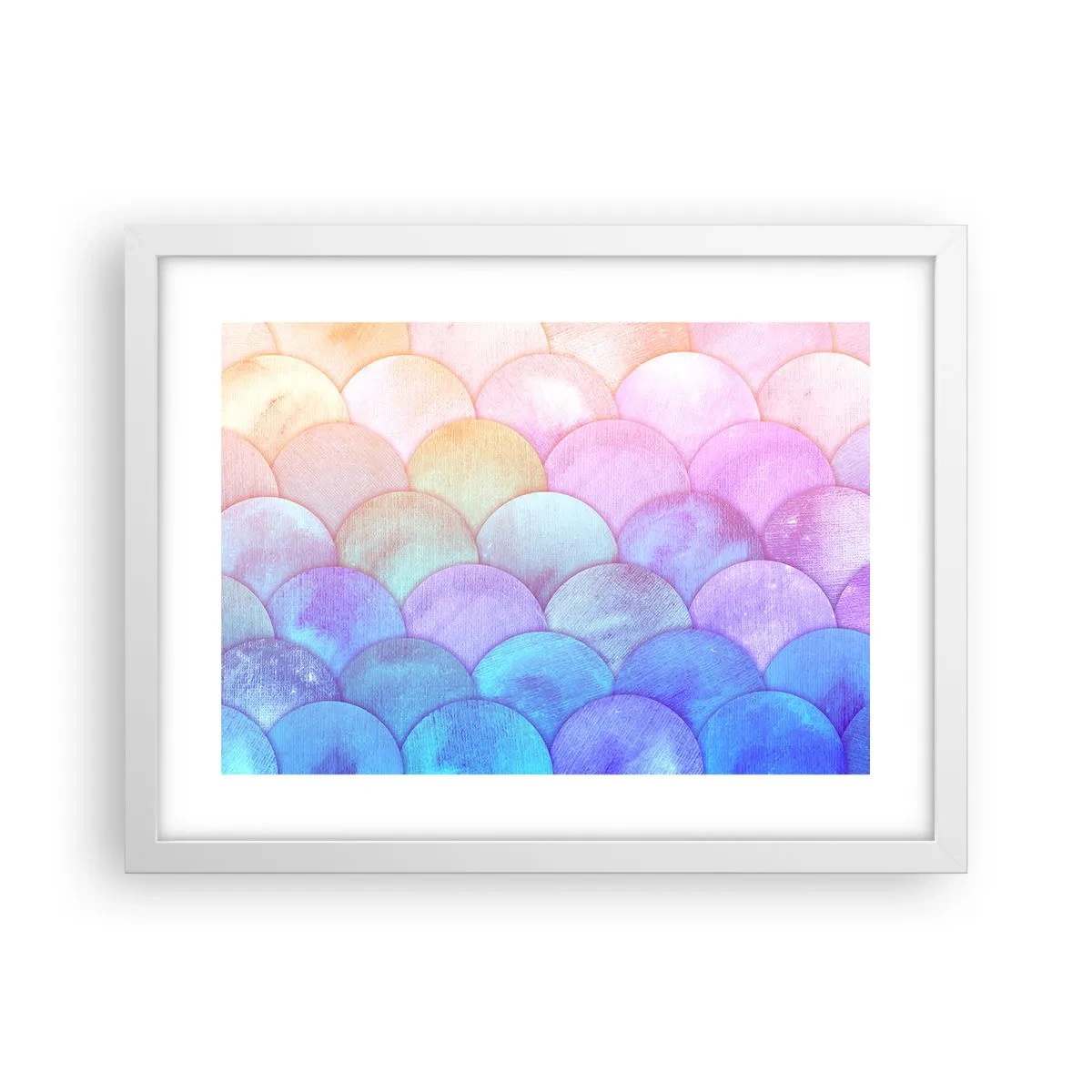 Plagát v bielom ráme - Perleťová šupina - 40x30 cm