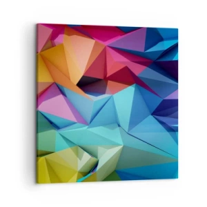 Obraz na plátne - Dúhové origami - 50x50 cm