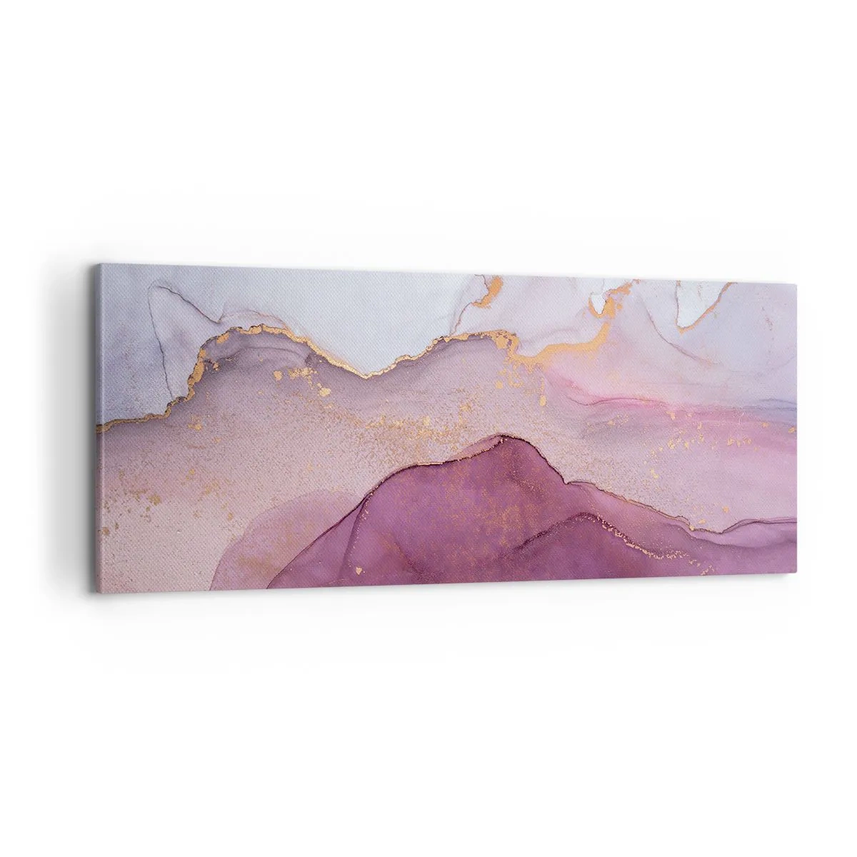 Obraz na plátne - Fialové a ľalové vlny - 100x40 cm