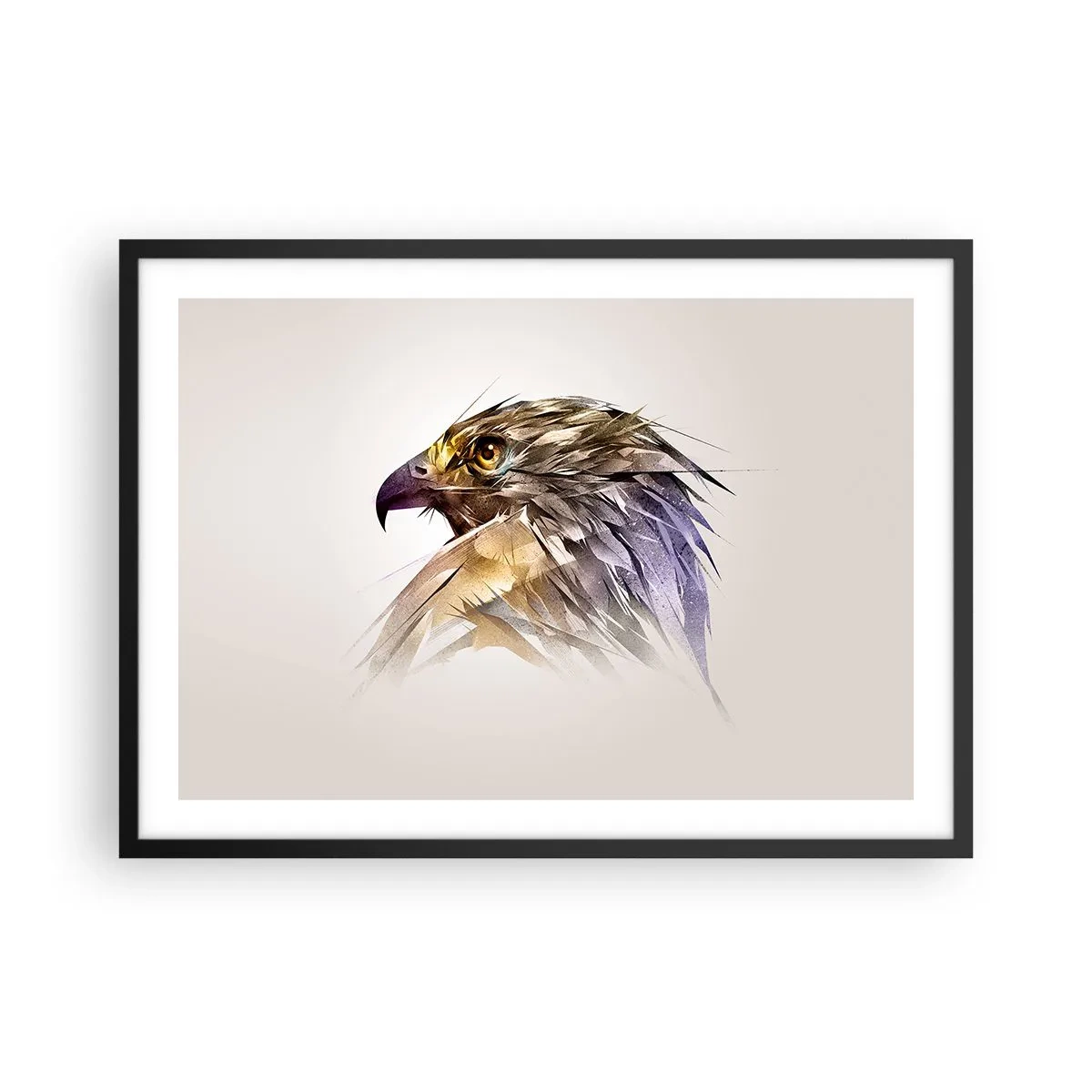 Plagát v čiernom ráme - Portrét bojovníka - 70x50 cm