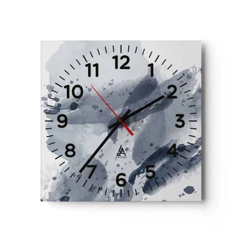 Nástenné hodiny - Štúdia o povahe vody - 40x40 cm
