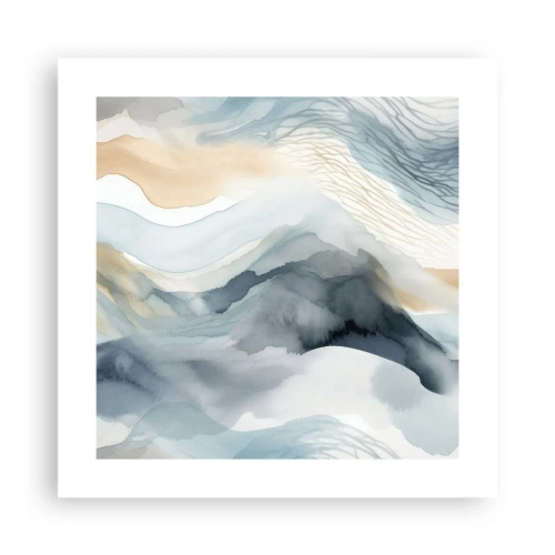 Plagát - Abstrakcia snehu a hmly - 40x40 cm