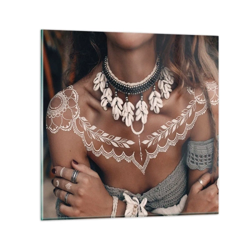 Obraz na skle - Talizmany, rituály ženskosti - 70x70 cm