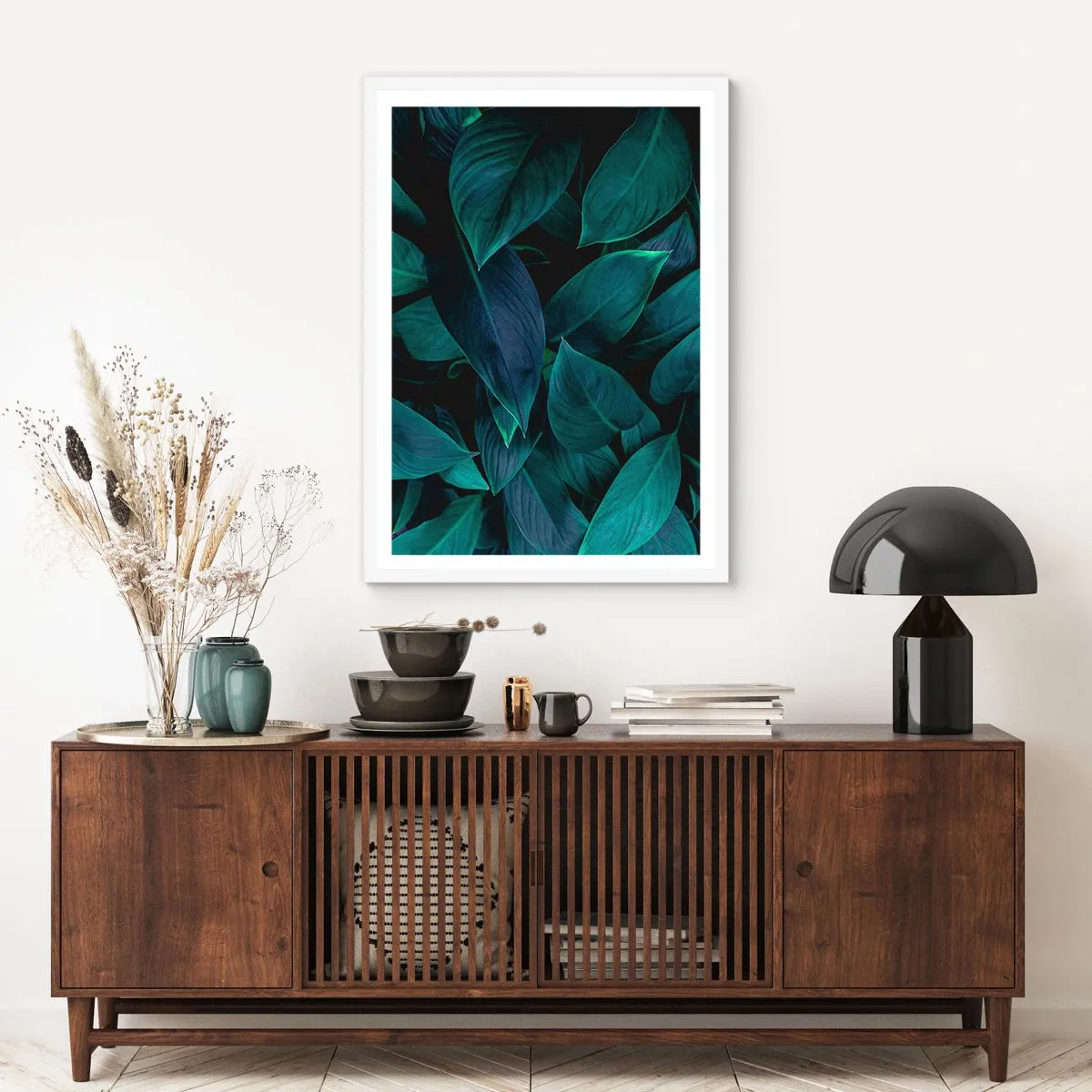 Plagát v bielom ráme - Zeleň sama o sebe - 61x91 cm