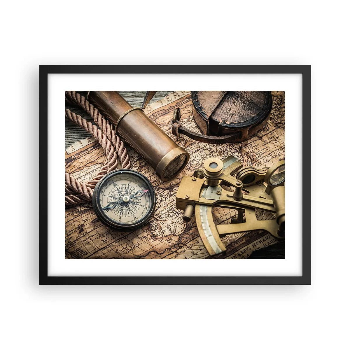 Plagát v čiernom ráme - Urči smer - 50x40 cm