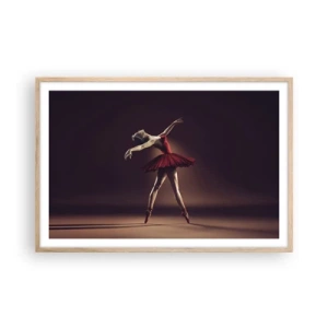 Plagát v ráme zo svetlého duba - Prima balerína - 91x61 cm