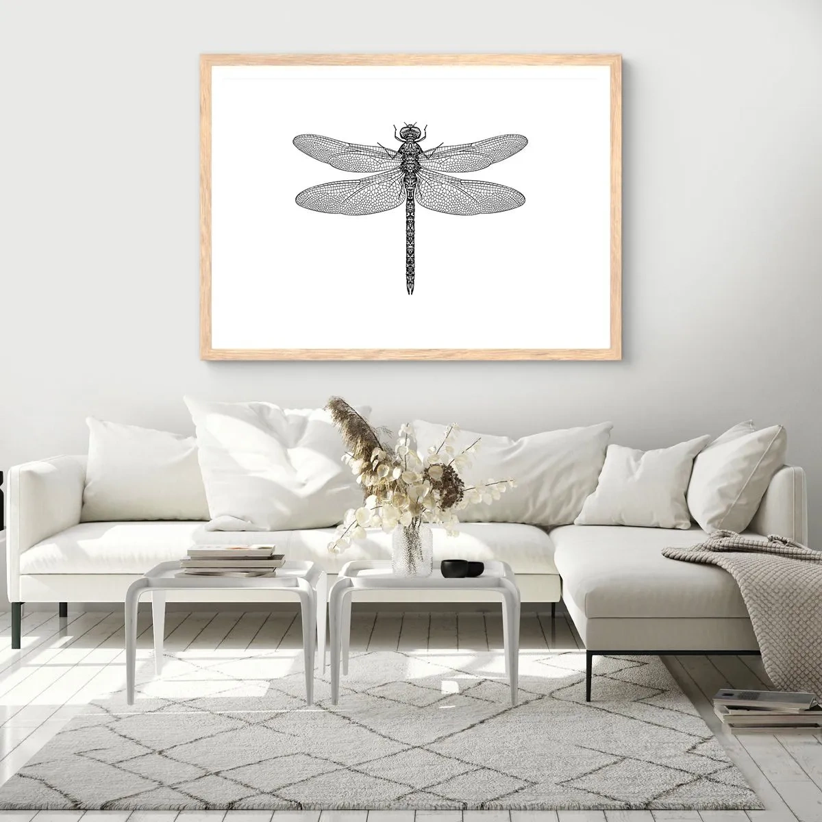 Plagát v ráme zo svetlého duba - Presnosť prírody - 70x50 cm