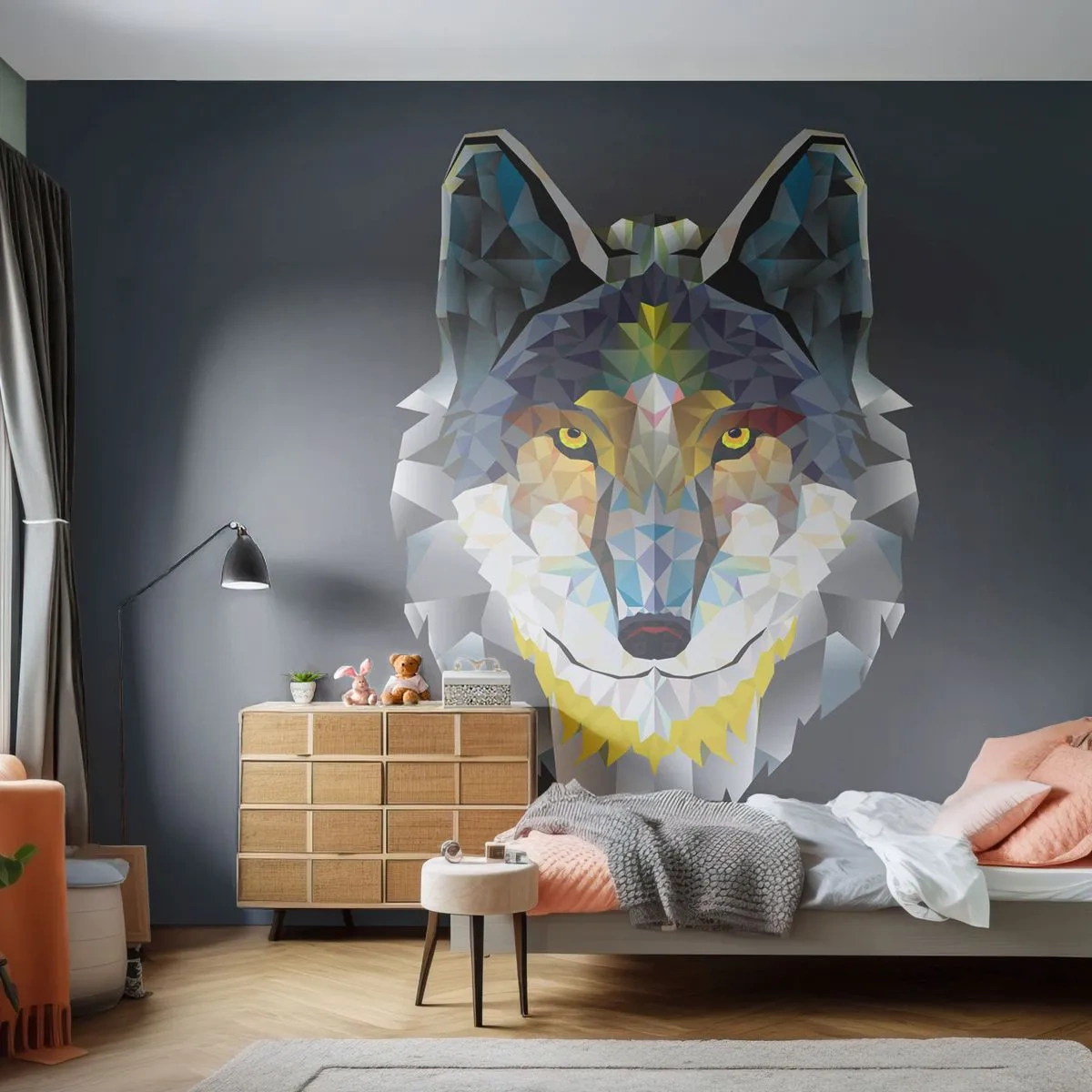 Samolepiaca Fototapeta Deluxe Sticker - My o vlku - Abstrakcia, Wolf, Zvieratá - 250x175 cm