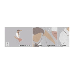 Vzorka fototapety Premium Canvas - Obrys pôvabu - Žena, Grafika, Model - 100x30 cm