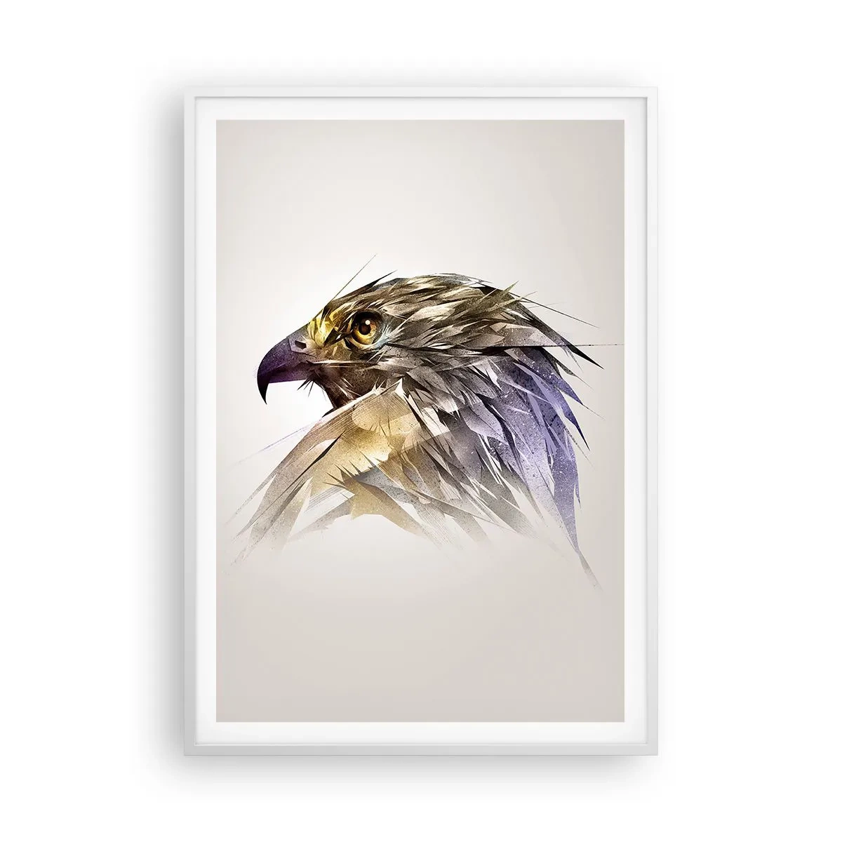 Plagát v bielom ráme - Portrét bojovníka - 70x100 cm