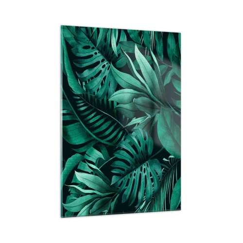Obraz na skle - Hĺbka tropickej zelene - 50x70 cm