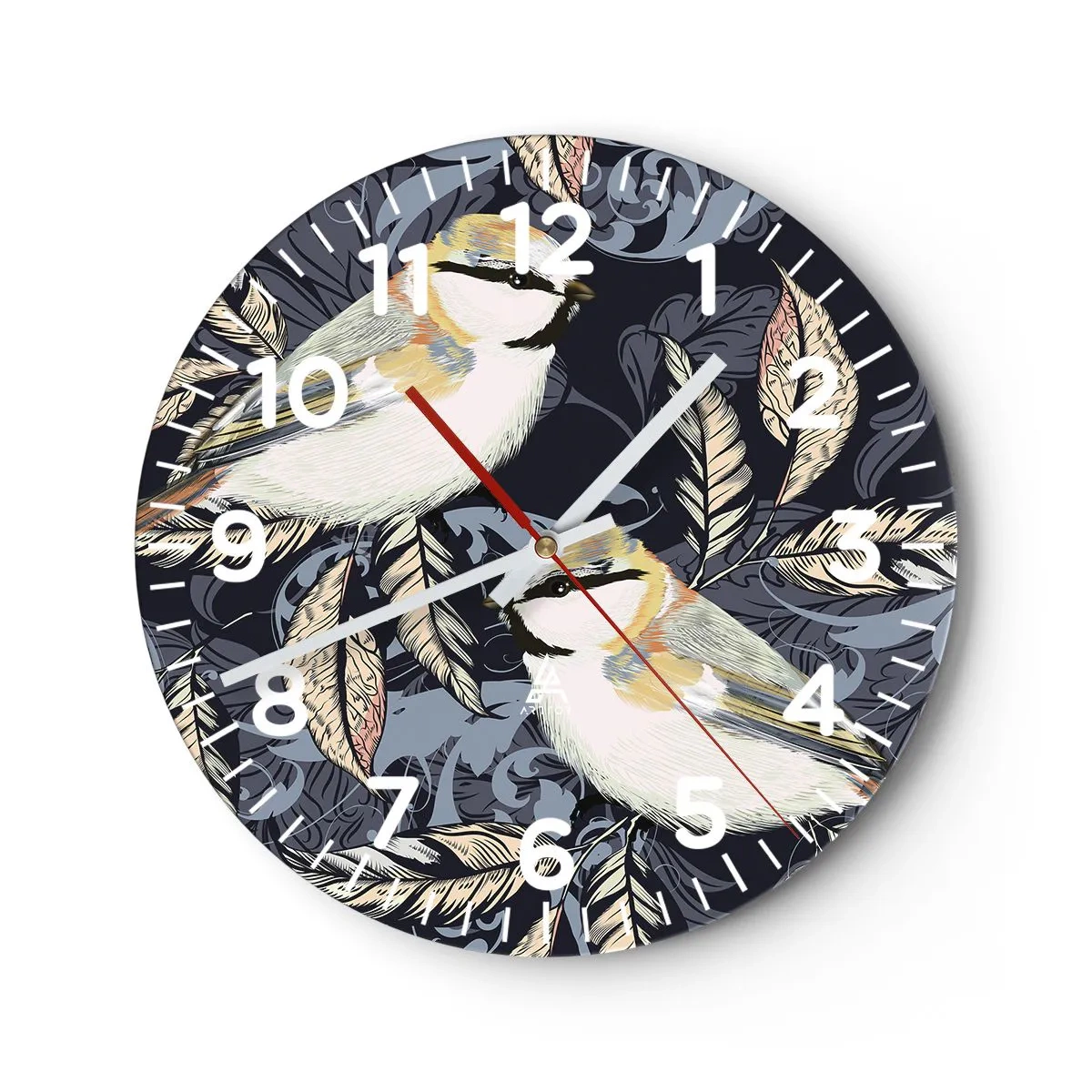 Nástenné hodiny - Žltomodrá pieseň - 40x40 cm