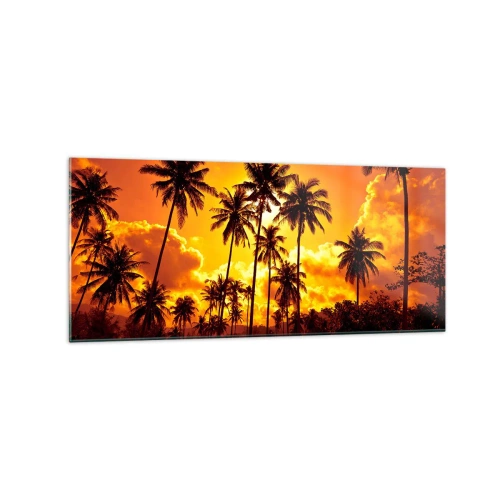 Obraz na skle - Horia hory, horia lesy - 120x50 cm