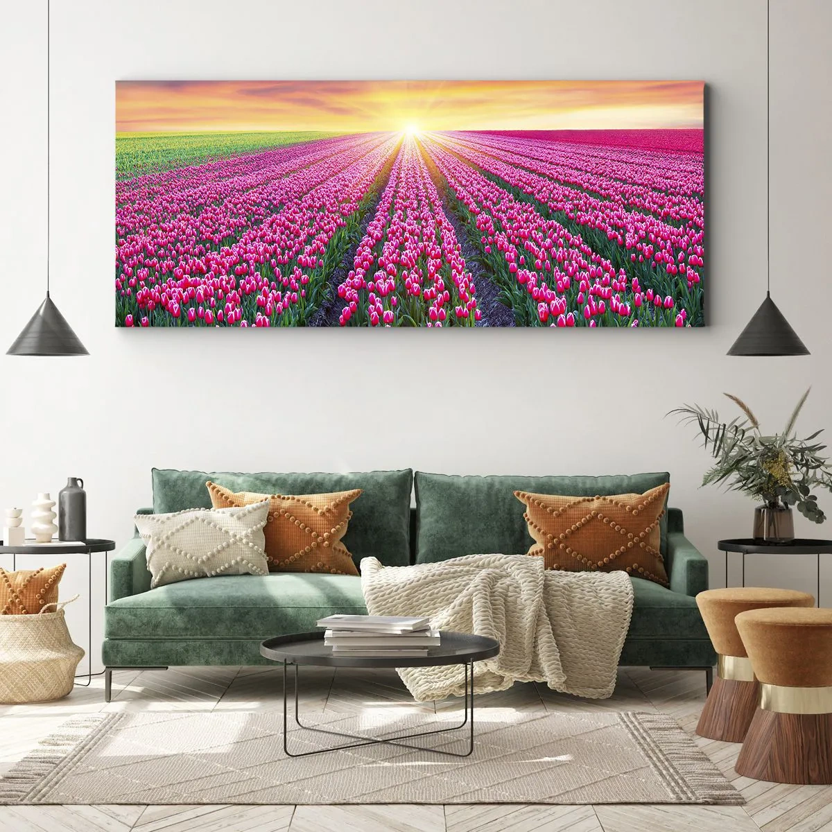 Obraz na plátne - Farma krásy - 90x30 cm