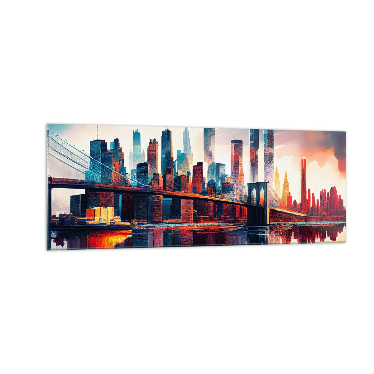 Obraz na skle - Famózny New York - 140x50 cm