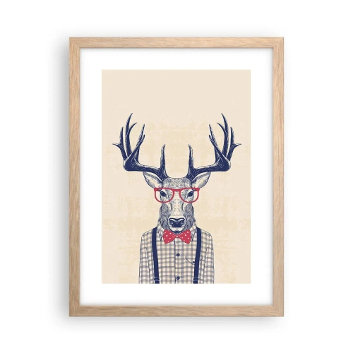 Plagát v ráme zo svetlého duba - Zábavná extravagancia - 30x40 cm