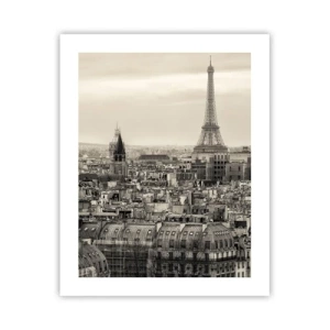 Plagát - Nad strechami Paríža - 40x50 cm