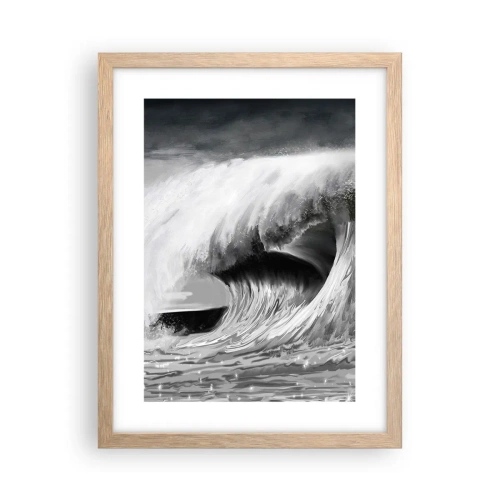 Plagát v ráme zo svetlého duba - Hnev oceánu - 30x40 cm