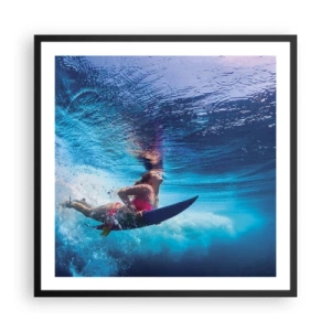 Plagát v čiernom ráme - Hĺbka radosti - 60x60 cm