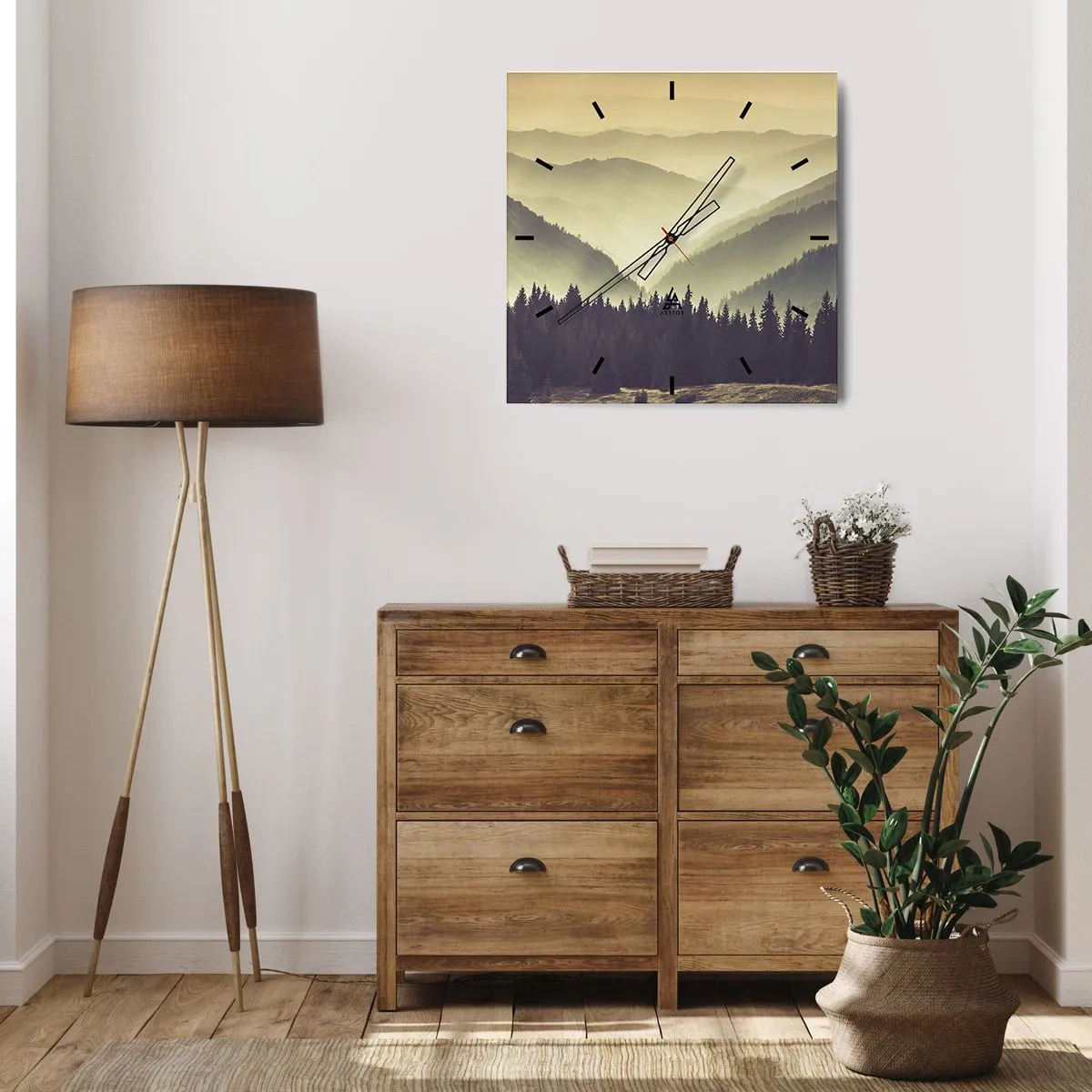 Nástenné hodiny - Za siedmimi horami… - 30x30 cm