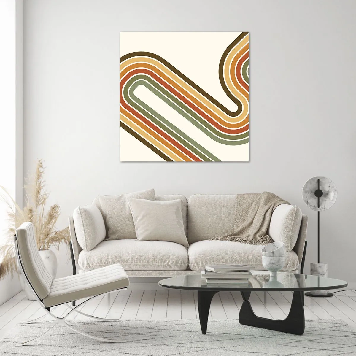 Obraz na skle - Kľučkovanie do cieľa - 50x50 cm