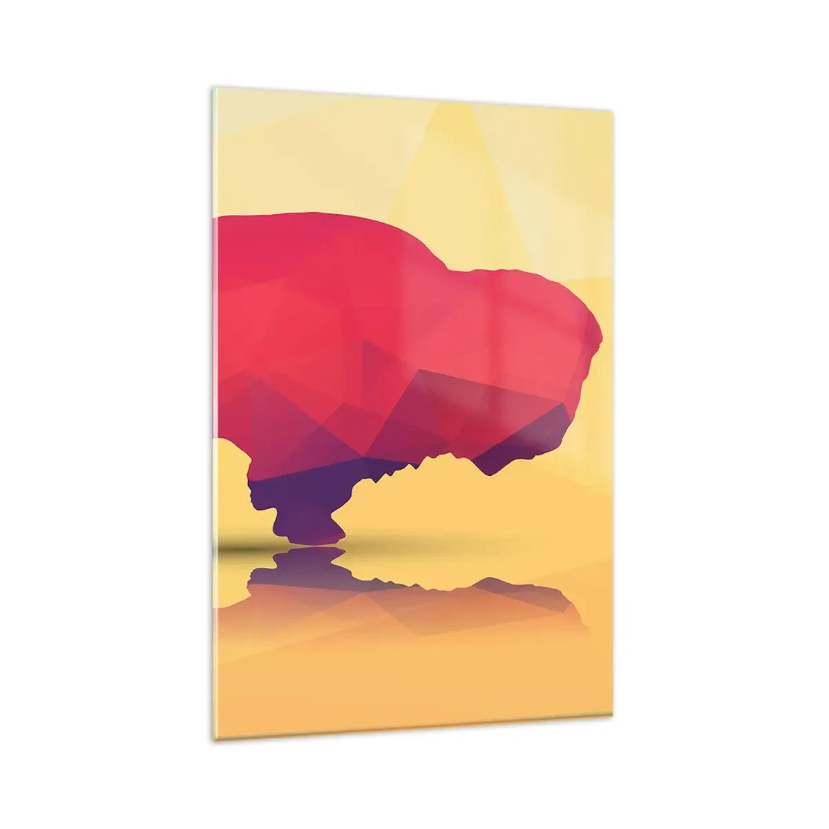 Obraz na skle - Amarantová sila zubra - 80x120 cm