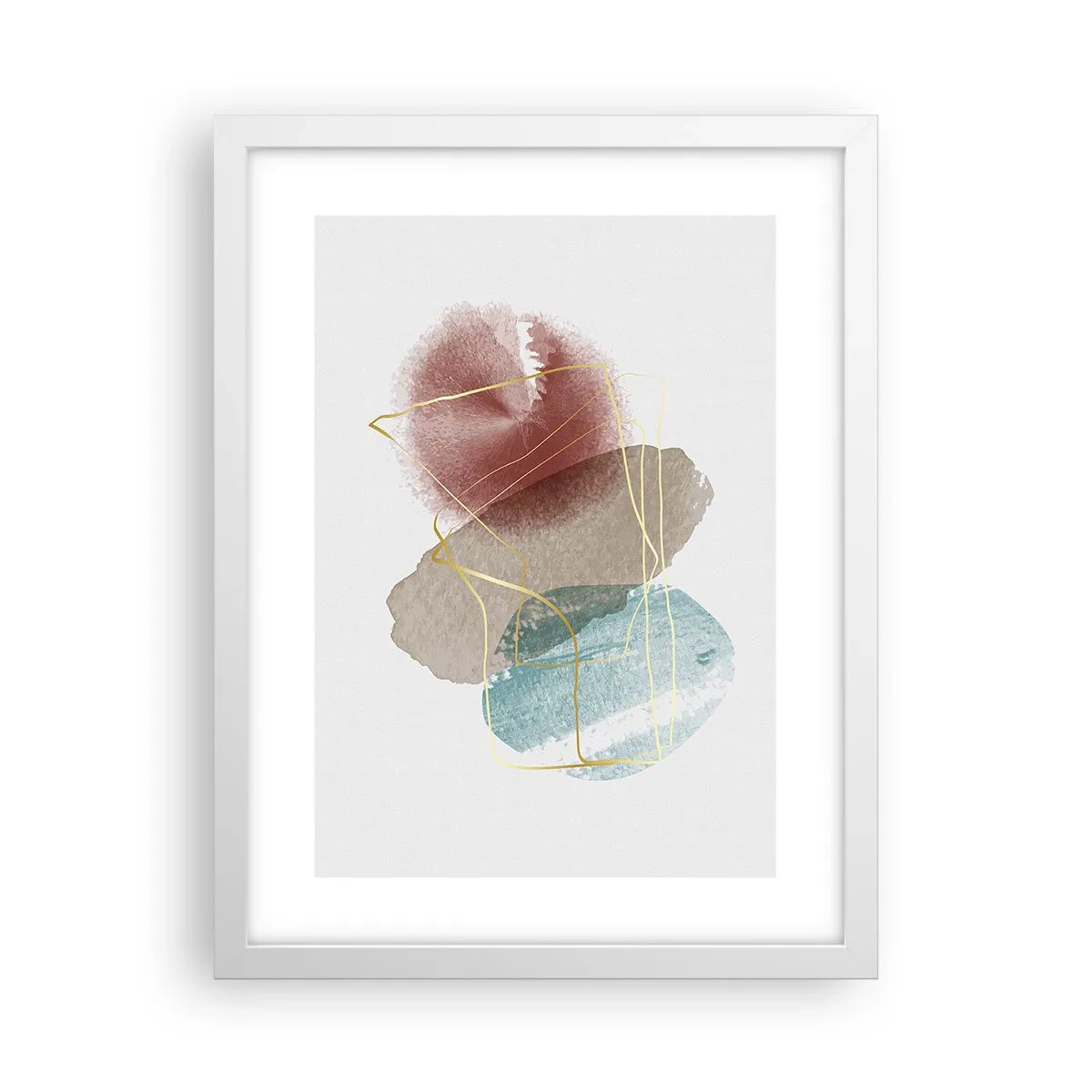 Plagát v bielom ráme - Korálky priestoru - 30x40 cm