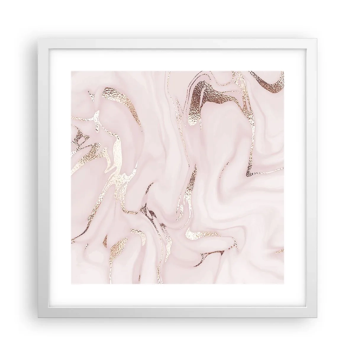 Plagát v bielom ráme - V ružovom šialenstve - 40x40 cm