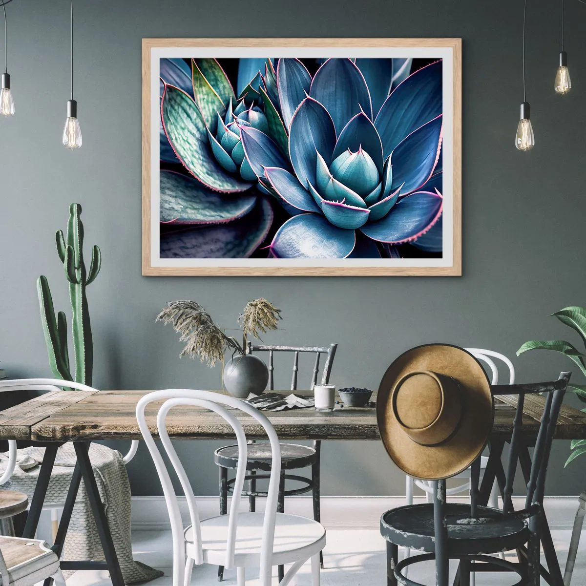 Plagát v ráme zo svetlého duba - Vitálna sila - 100x70 cm