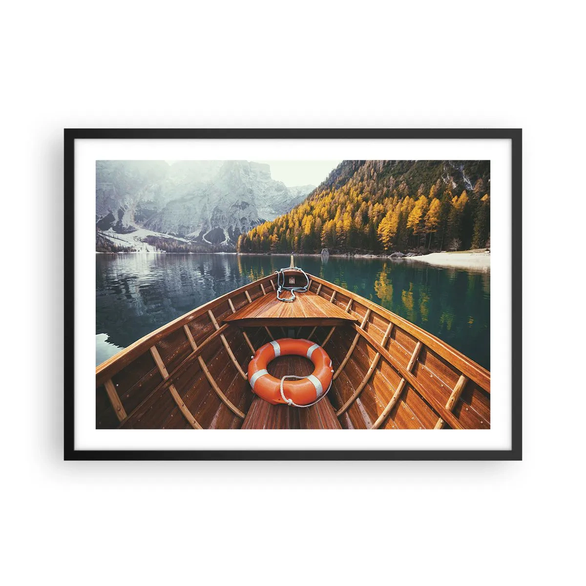 Plagát v čiernom ráme - Horská túra - 70x50 cm