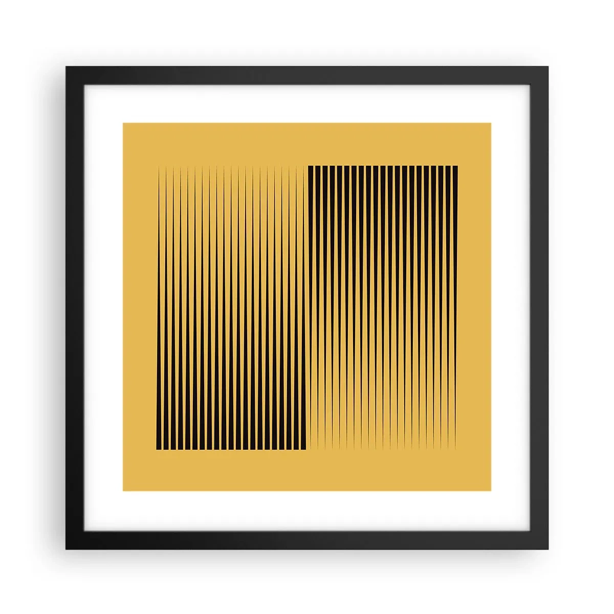 Plagát v čiernom ráme - Štvorec protikladov - 40x40 cm