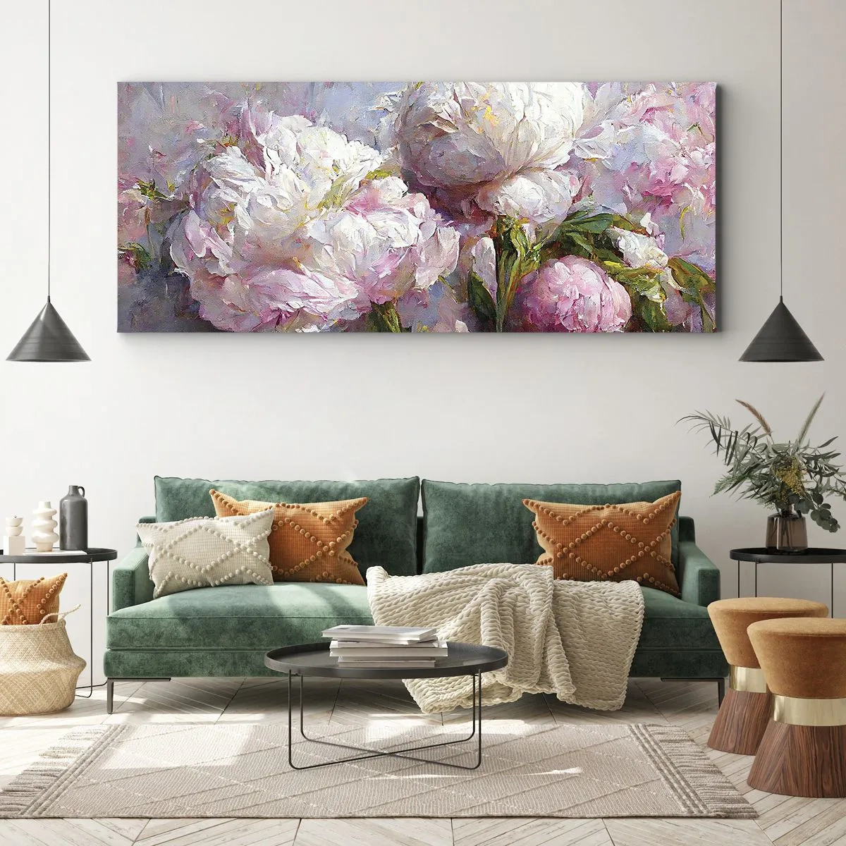 Obraz na plátne - Kytica prekypujúca životom - 100x40 cm