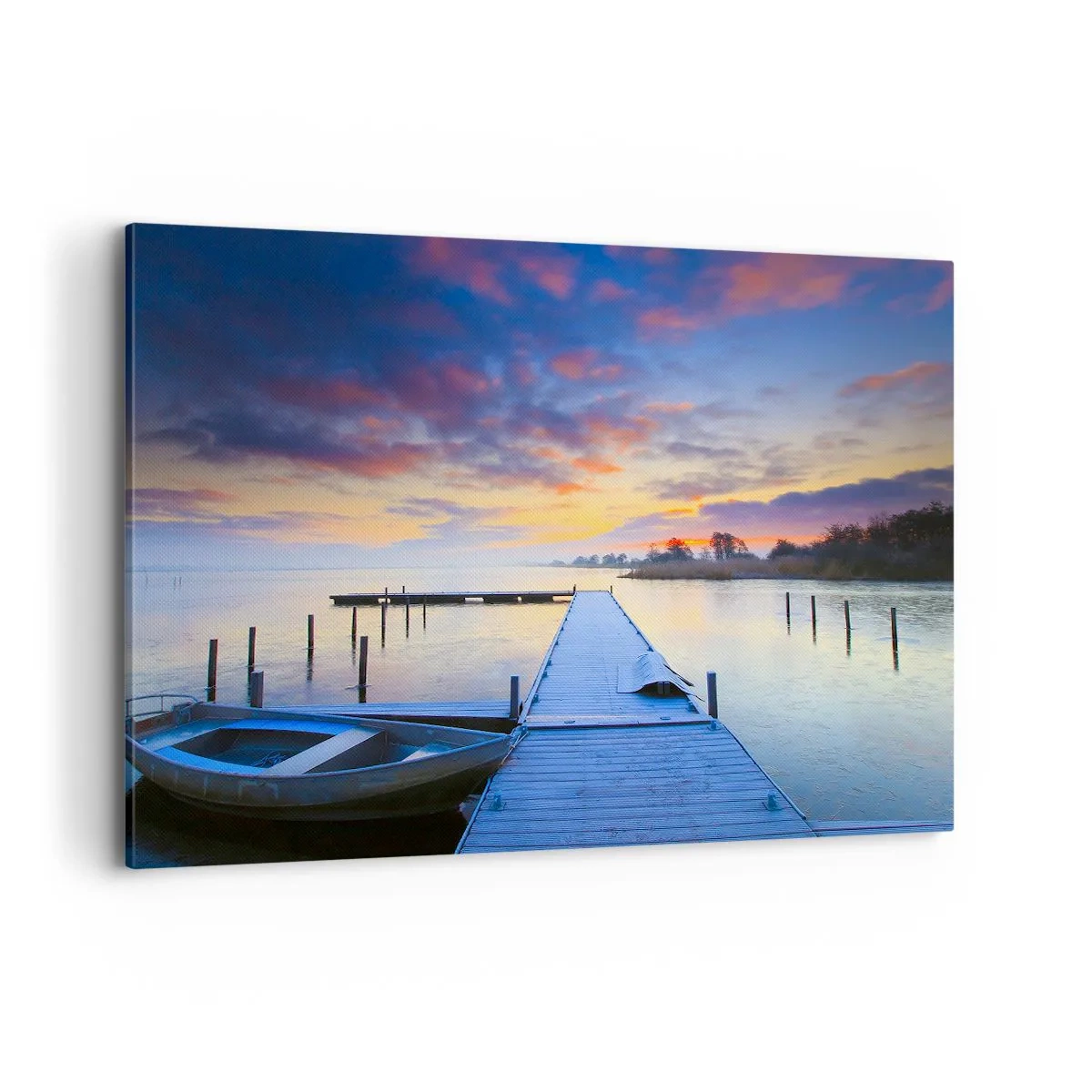 Obraz na plátne - Fialovo-zlatý pokoj - 120x80 cm