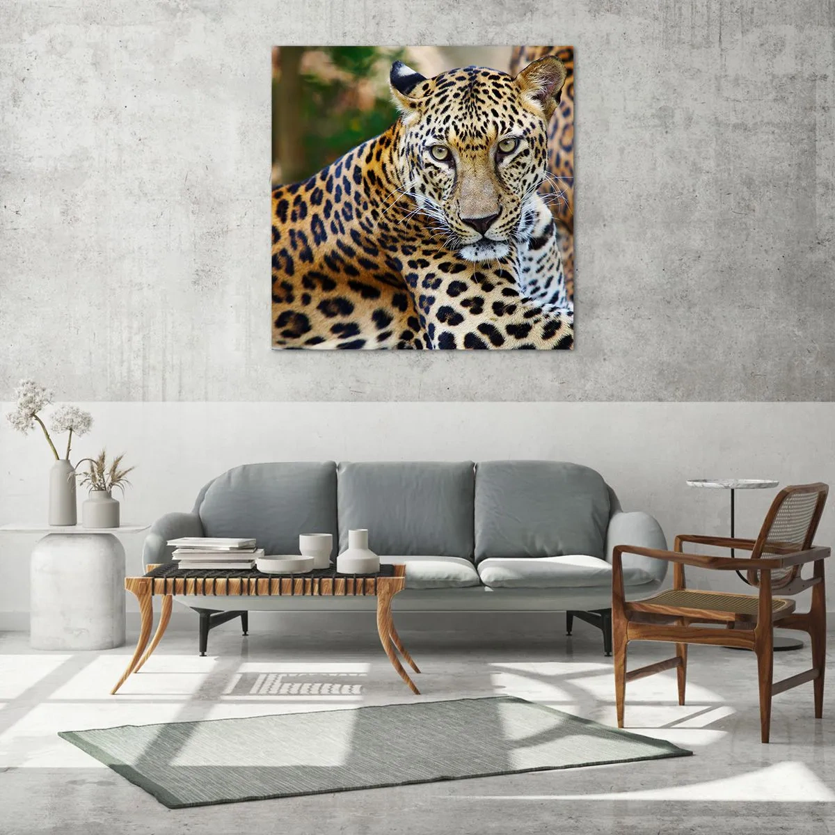 Obraz na skle - Divoký a pokojný - 40x40 cm