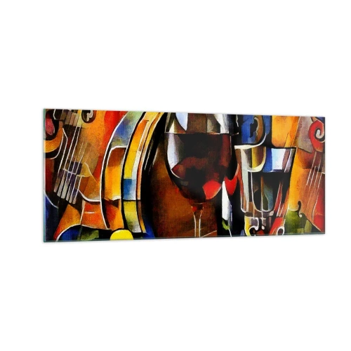 Obraz na skle - Aj svet dostáva farby - 100x40 cm