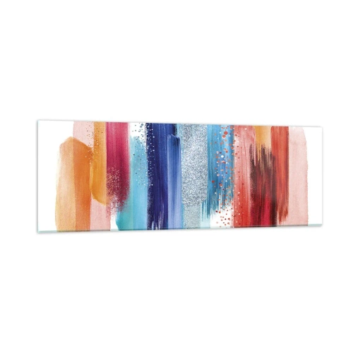 Obraz na skle - Hore a dole - 90x30 cm