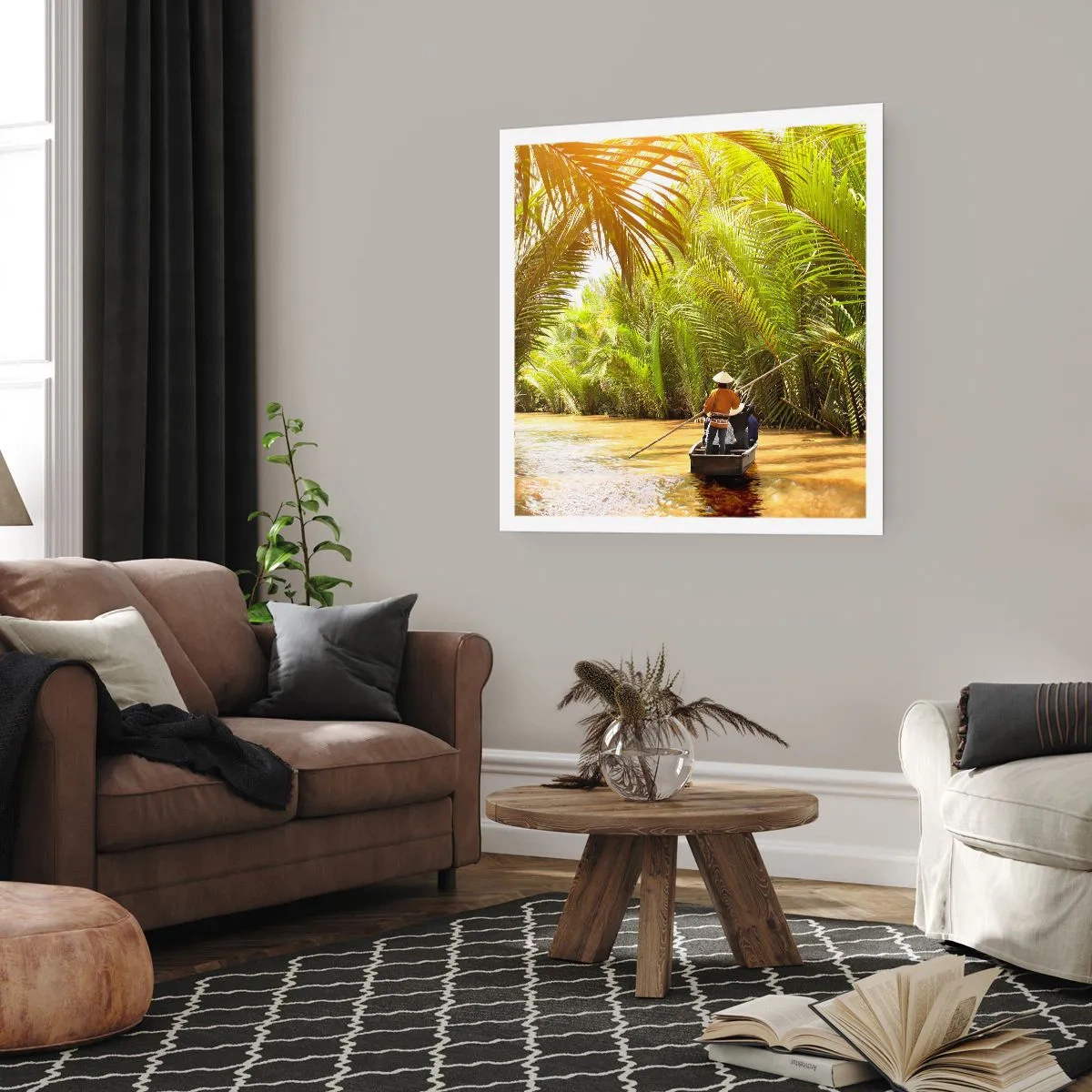 Plagát - Palmovou roklinou - 60x60 cm