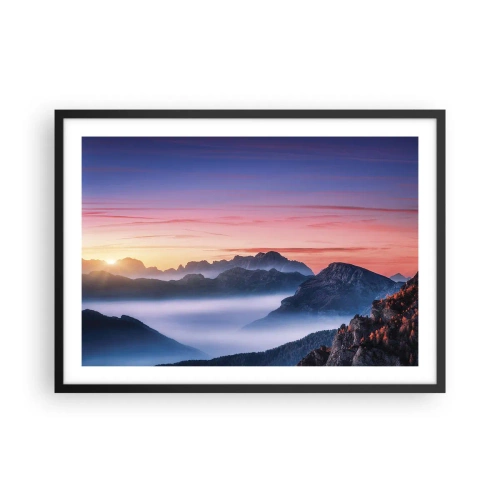 Plagát v čiernom ráme - Nad údoliami - 70x50 cm