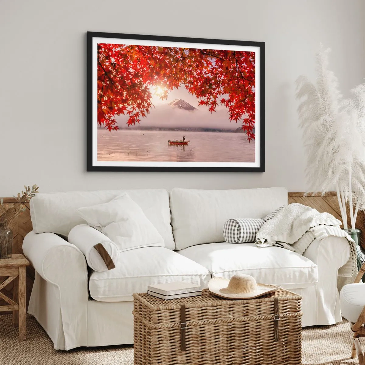 Plagát v čiernom ráme - V japonskom štýle - 100x70 cm