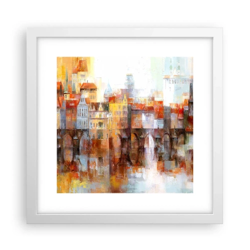 Plagát v bielom ráme - Pod mostom je tiež krásne - 30x30 cm