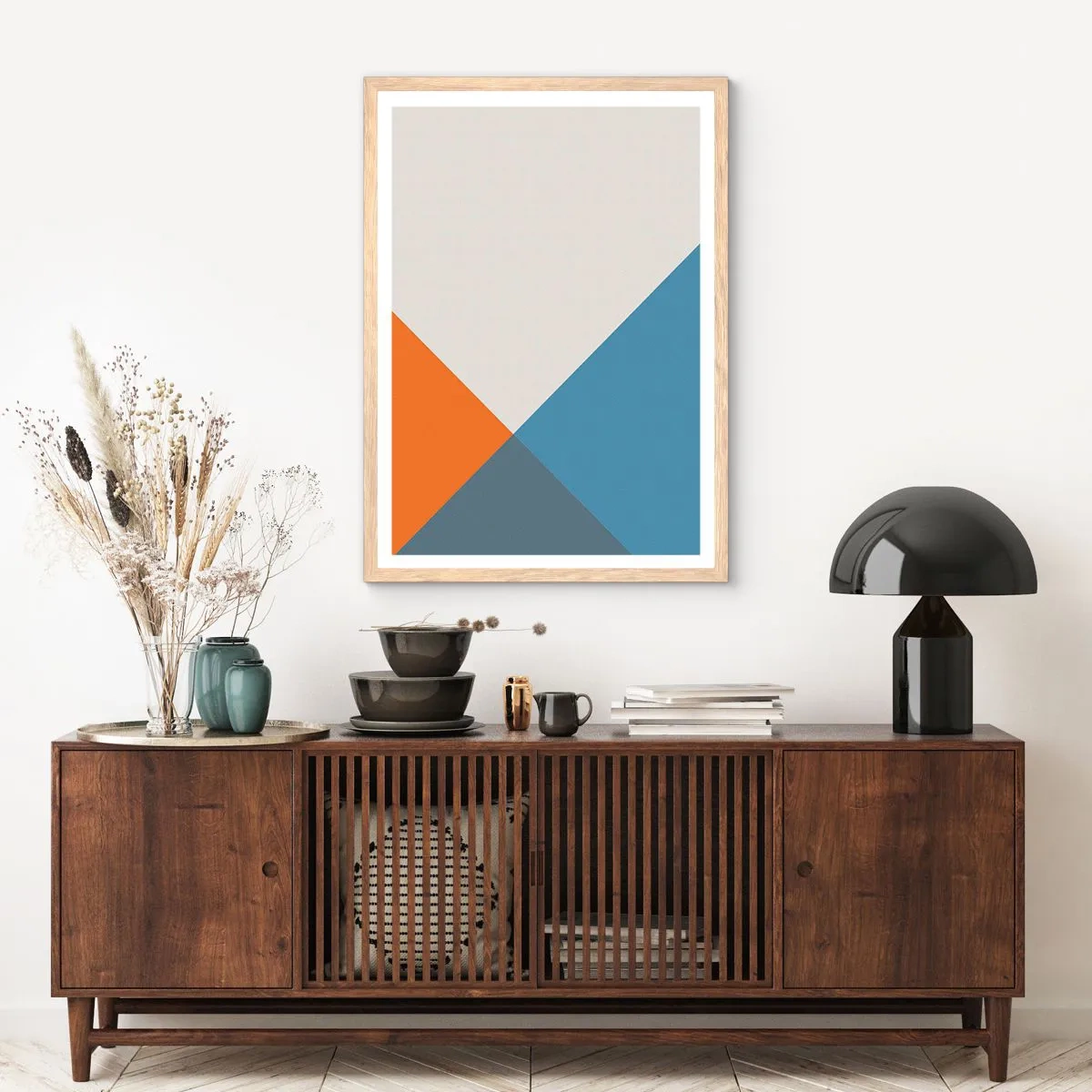 Plagát v ráme zo svetlého duba - Pod uhlom… - 50x70 cm