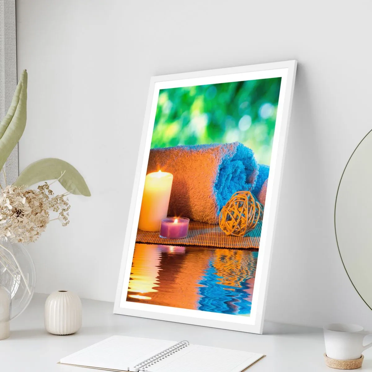 Plagát v bielom ráme - Čas pre telo - 61x91 cm