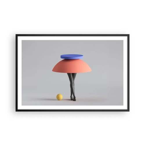 Plagát v čiernom ráme - Surrealistická kompozícia - 91x61 cm