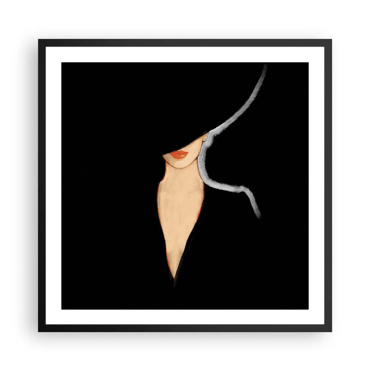 Plagát v čiernom ráme - Elegancia a štýl - 60x60 cm
