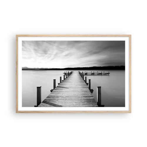 Plagát v ráme zo svetlého duba - Pri napájadle – pokoji - 91x61 cm