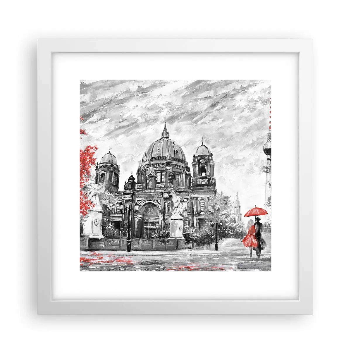 Plagát v bielom ráme - Berlínske stretnutie - 30x30 cm