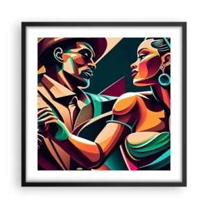 Plagát v čiernom ráme - V rytme srdca - 50x50 cm