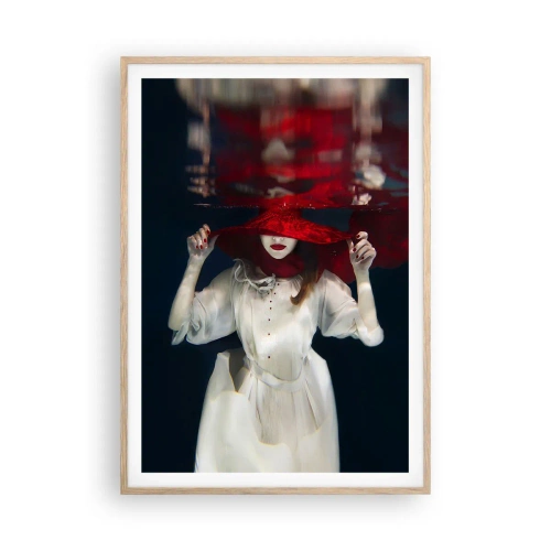 Plagát v ráme zo svetlého duba - Divoženka - 70x100 cm