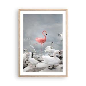 Plagát v ráme zo svetlého duba - Kde som sa tu vzal? - 50x70 cm